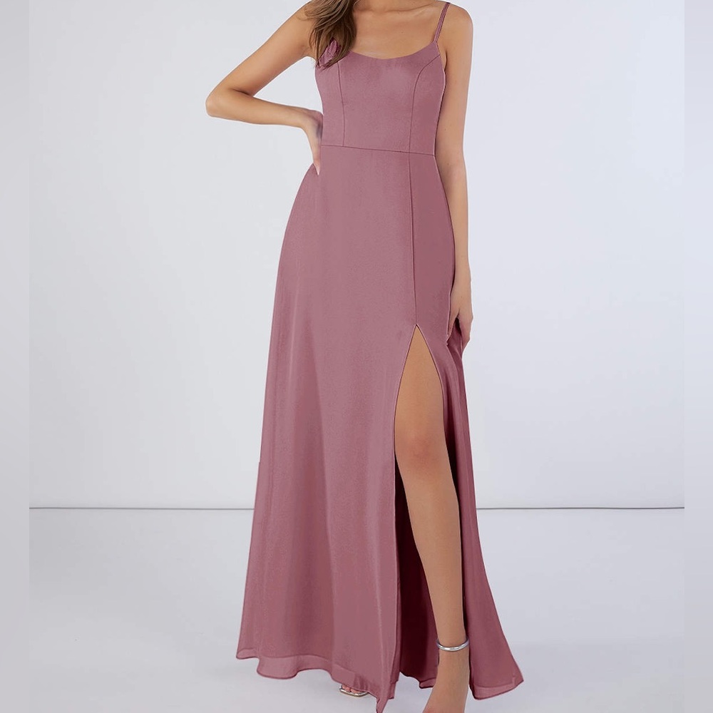 🚫SOLD🚫 WORN ONCE AZAZIE MOIRA BRIDESMAID DRESS VINTAGE MAUVE CUSTOM 0 or 2